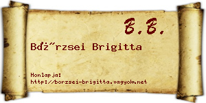 Börzsei Brigitta névjegykártya